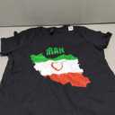 Iran Heart Map Flag | Freedom Iranian Persian | Free Iran T-Shirt (Medium, Black)