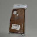 Compatible with Motorola Moto G Power 2022/MotoG Play 2023/G Pure 2021 Wallet Case for Wrist Strap Lanyard Leather Flip Zipper Purse Phone Cover for XT2165DL XT2163DL XT2165-5 XT2271-5 Brown