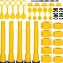 Godboy Gas Can Spout Replacement, Gas Can Nozzle, (5 Kit-Yellow) Flexible Pour Nozzle Suitable for Most 1/ 2/ 5/ 10 Gal Oil Cans, Fuel Can Spout Replacement
