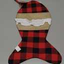 Pet Christmas Stockings for Cats Burlap Plaid Holiday Hanging Fish Socks Fireplace Tree Christmas Decoration