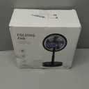 LIPETY Portable Foldable Rechargeable Oscillating Fan - 9" 7200mah Battery Operated USB C Small Fan Remote, Quiet Table Desk Fan Folding Standing Pedestal Fans for Bedroom Rome Office Camping Travel