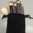 MAANGE 16PCS Makeup Brush Set Travel Makeup Brushes for Liquid Powder Contour Concealer Cream Cosmetics Blending Eyeshadow Eyeliner (Coffee)