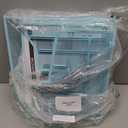 Lavatino Desk Paper File Organizer - Metal Mesh with 2 Letter Trays, 7 Flexible Dividers, 2 Vertical File Folder Holders for Office/Home/Classroom Supplies, Desk Organizers and Accessories, Blue