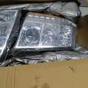 Headlight Assembly, Headlights Kit Compatible with 2007-2014 Cadillac Escalade/2007-2014 Escalade ESV/2007-2013 Escalade EXT Replacement Headlamp Chrome Housing Amber Reflector