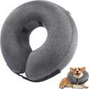 Inflatable Dog Cone Collar, Recovery Dog Cone After Surgery, Adjustable Blow up Dog Donut Collar, Pet Recovery Collar for Dogs Size XL 18-25