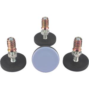 Furniture Leveler PTFE(Teflon) Bottom(50mm Large Base),Thread Shank(3/8-16) Adjust Pads,Table/Chair/Cabinet/Sofa Medium Adjustable Legs Leveling,Nuts Installation and Floor Protection(4 Pack)