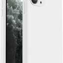 Vooii Compatible with iPhone 11 Pro Case, Upgraded Liquid Silicone with [Flat Edges] [Camera Protection] [Soft Anti-Scratch Microfiber Lining] Phone Case for iPhone 11 Pro 5.8 inch - White