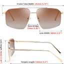 2 x FEISEDY Vintage Polarized Aviator Sunglasses Men Women Classic American Gradient Lens UV400 Protection B0273
