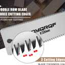 2 x Mini Hand Saw, 6 Inch Japanese Pull Saw with Double Edges 15/17 TPI Flush Cut Saw for Woodworking DIY Projects (style A)