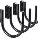 4-Pack 4" E Track J Hooks, Heavy Duty Black Steel Hanger 1,400lbs Break Strength E-Track Tie Down Accessories for Box Truck, Enclosed Trailer, Garage, Vans, Warehouse, Workshop