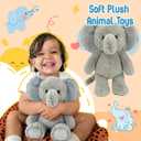 Stuffed Animal Plush Toy Soft Plushie Cuddly Elephant Cute Plush Toy for Kids Toddlers Boys Girls Birthday Christmas Nursery Decor Party Favors