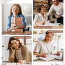 3 x 2026 Planner, Weekly and Monthly Calendar Planner from January 2026 - December 2026, 8.5" x 11" Hardcover Leather Hourly Appointment Book with Tabs, Spiral Daily Planners for College School Work Home, Brown (A4)