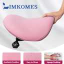 Saddle Stool with Wheels,Rolling Stool,Rolling Chair Ergonomic Swivel Rolling Chair with Hydraulic Lifting Height Adjustable Rolling for Office Medical Massage Salon Drafting(Pink)
