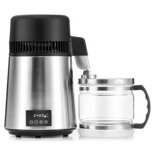 CO-Z 1.1 Gallon Water Distiller, 4L Countertop Distilled Water Machine with Timer Reservation and Glass Pot, 750W 304 Stainless Steel Distilled Water Maker for Home Office Drinking Water Purification