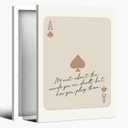 Trendy Ace of Spades Posters Retro Playing Card Wall Art Inspiring Quote Poster Beige Ace Card Motivational Aesthetic Preppy Y2k Room Decor for Girly Coquette Apartment Bedroom 8x12inch Framed (8L" x 12W")