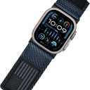 Tefeca Fortitude Series USA Flag Ultrawide Band Compatible with Apple Watch Ultra 2/Ultra 49mm, Series 10 46mm, Series 9/8/7 45mm, SE2/SE/6/5/4 44mm (Onyx)