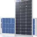 Bifacial 100W 12V Solar Panel 9BB Monocrystalline Cell 12 Volt for Marine RV Trailer Boat Cabin Van Car Uneven Surfaces 12V Battery Charge