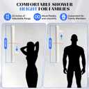 Shower Slide Bar with Height and Angle Adjustable Handheld Shower Head Holder |Strong Adhesive Disc Mount or Drilling Installation (Aluminum Alloy Material) (White)