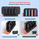 2 x [Switch 2/1 Controller Charger Dock] for Nintendo Switch 2 2025 for Joycons | 8 in 1 Portable Fast Charging Station Accessories, Dual-Direction Magnetic Stand with LED Indicator & Extra USB 2.0 Port