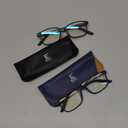 EASY READ 2 Pairs Sporty Style Reading Glasses for MenRectangular TR90 Blue Light Blocking Readers with Spring Hinge