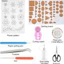 TUPARKA 15 PCS Paper Quilling Kits with 29 Colors 600 Strips Quilling Paper DIY Design Drawing Handcraft Tool