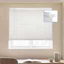 MYshade No-Drill Cordless Horizontal Mini Blinds 43.5" W x 64" H Tool-Free Inside Mount Window Blinds with 1" Vinyl Slats, Light Filtering & Privacy, Child & Pet Safe, White