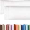 Body Pillowcases Set of 2-20x54 Long Body Pillow Case - Soft Body Pillow Cover for Sleeping & Side Sleepers - Comfy, Breathable, Wrinkle & Fade Free - Machine Washable w/Envelope Enclosure (White)