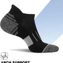 Ankle Socks Womens Athletic Running Comfort Cushioned 3/5/6Pairs (Black, M)
