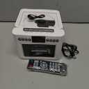 Greadio CD Player Alarm Clock Boombox with Bluetooth, 5000mAh Boombox Clock Radio with CD Player, White Noise, FM/AUX/USB/TF/Dimmer/Remote Control, Large LCD, Portable CD Radio Player for Home (White)