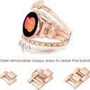 2 x KOREDA Boho Leather Bracelet for Samsung Galaxy Watch 7/6/5/4/FE Band 40mm 44mm/Watch 6 Classic 43mm 47mm/Watch 5 Pro 45mm/Watch 4 Classic/Active 2 Bands Women, 20mm Handmade Multilayer Wrap Jewelry Bands (Rose Gold-Heart Bracelets)