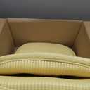 Non-Slip Chair Cushions, Assembled in USA, U-Shaped Skid-Proof Seat Pads for Dining Room, Kitchen, Office, 15"x16", Solid Yellow