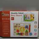 Double-Sided Montessori Busy Board for Toddlers 3-5, Train Babies Fine Motor Skills, Toddler Boy Toy of Sensory Activity Board, Wooden BusyBoard for 3+ Year Old Kids Birthday Gift