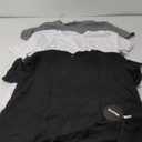 Huukeay Mens T Shirts Black White Grey 3 Pack XL, Black, White, Grey