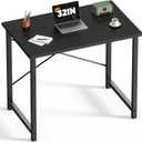 DUMOS 32 Inch Office Small Computer Desk Modern Simple Style Writing Study Work Table for Home Bedroom - Wood Black