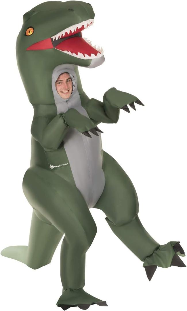 Morph Blow Up Velociraptor Costume, Inflatable Dinosaur Costume Adult, Blow Up Dinosaur Costume Adult