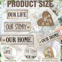 Conelist 4 Pcs Farmhouse Wooden Heart Tabletop Decor Farmhouse Tiered Tray Decor This is Us Centerpiece Decorative Rustic Our Home Block Sign Gift for Home Table Kitchen Shelf Decoration
