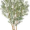 Majestic Faux Olive Tree 7 feet  Artificial Olive Tree Indoor & Outdoor with Lifelike Leaves & Textured Branches for Living Room, Office, Entryway,Patio