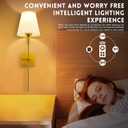 Rechargeable Battery Operated Wall Sconces Set of 2 - Wireless Wall Lights for Bedroom with Remote and 5000mAh Dimmable Bulbs Timmer Design 12 Colors Wireless Wall Lamps for Bedroom Living Room (Gold)
