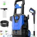 DECOKTOOL Electric Pressure Washer, 4800PSI Max 3.0GPM Power Washer Electric Powered with 20FT Hose, 35FT Power Cord, 4 Nozzles Foam Cannon High Pressure Washer for Car Patio Garden Fences(Blue)