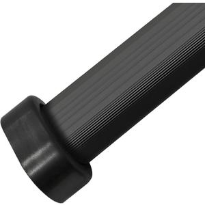 Aluminum Closet Pole  1 3/16" H x 19/32" W x 1mm Thick | Heavy-Duty Rust-Resistant Wardrobe Rod | For Built-In Closets, Garment Racks & Cabinets  Cut to Size (Black, 46")
