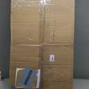 43.2" Modern Huge Black Gold Sputnik Chandelier Mid Century 18 Lights Tall Ceiling Firework Globe Pendant Light with Smoke Class Lampshades for Foyer Staircase Entryway Living Room