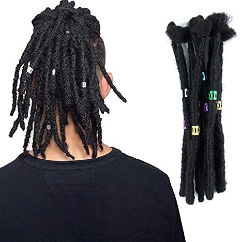 Dreadlock Extensions for Women/Men 20 Strands 8 inch Handmade Synthetic Reggae Braiding Hair for Fashion Hip-Hop Style Crochet Locs Dreads 1#