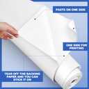 Ireer 24 Inch x 100ft Glossy White Permanent Vinyl Printable Adhesive Vinyl Roll Peel and Stick Sticker Paper for All Professional Inkjet Printers for Office DIY Factory Enterprise, 10 Mil Thick