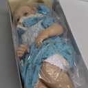 JIZHI Lifelike Reborn Baby Dolls - 18 Inch Realistic-Newborn Baby Dolls Blond Girl Handmade Real Life Toddler Dolls with Clothes for Kids Age 3+