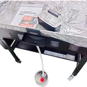 Replacement for Blackstone Griddle Drip Pan  Fits 17",22" Griddles, Grease Tray Free one-Gallon Capacity Steel Pail