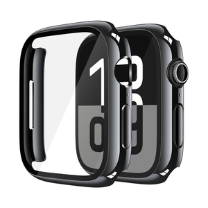 Apple Watch Series 11 (2025) Series 10 46mm, Hard PC Screen Protector Overall Protection Ultra-Thin Lightweight Scratch-Resistant Cover for iWatch, Jet Black