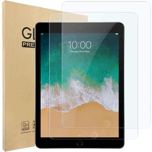 Hianjoo [2-Pack Screen Protector Compatible with iPad 9.7 Inch (2018/2017 Model, iPad 6th/5th Generation), [HD Clarity] [9 Hardness] Tempered Glass Replacement for iPad Air 2/iPad Air 1/iPad Pro 9.7