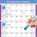 Wall Calendar 2026-32" x 48" Dry Erase Calendar for Wall, 12 Monthly Calendar From Jan to Dec, Reversible, Double Laminated 2026 wall Calendar, Extra Large Wall Calendar for Home Kitchen Office