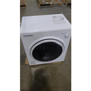 Sustaiova GYJ10-P10 1500W Portable Clothes Dryer, Electric Drying Machine for Laundry with Steel Tub for Apartment, Dorms, Compact Dryer for Small Space, Black/White