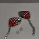 Pairs of Motorcycle Mirrors,Universal 8mm 10mm Motorcycle Rear View Mirrors,Car Accessories Skull Skeleton Hand Bike Mirror,Rearview Side Mirror for Motorcycle Bike (Red)